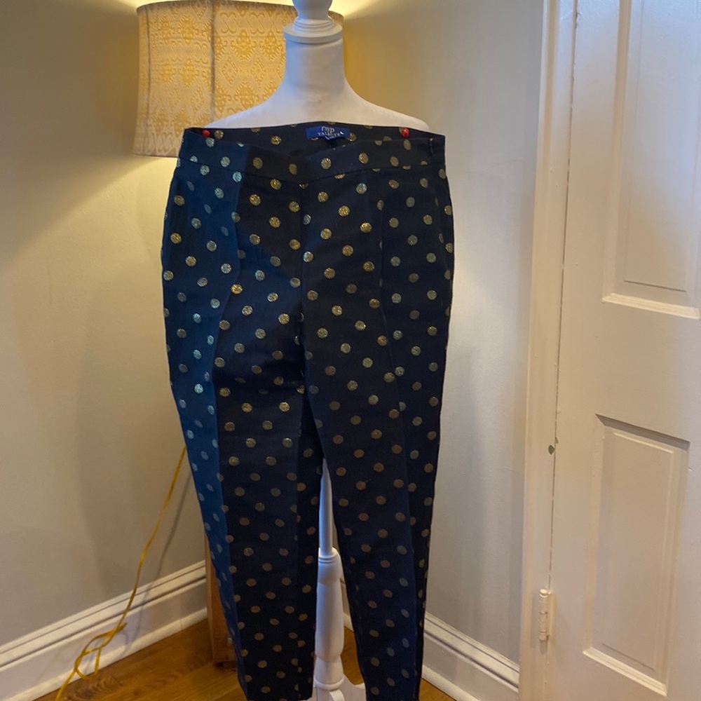RSVP Talbots navy /gold dots size10